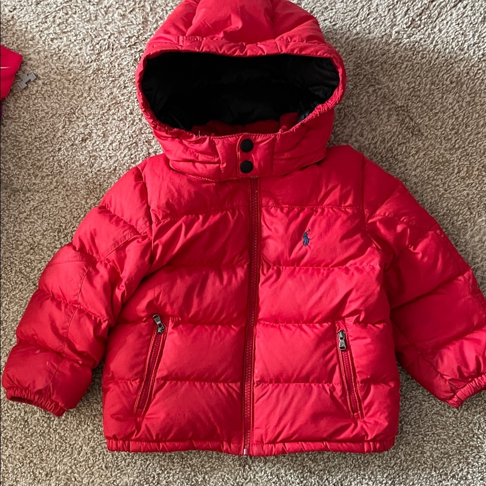 Ralph Lauren Red Kids Puffer Jacket 3T